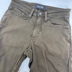 DU/ER Men Shorts 30 Army Green N2X Slim Fit Performance Stretch‎ Hiking Outdoor